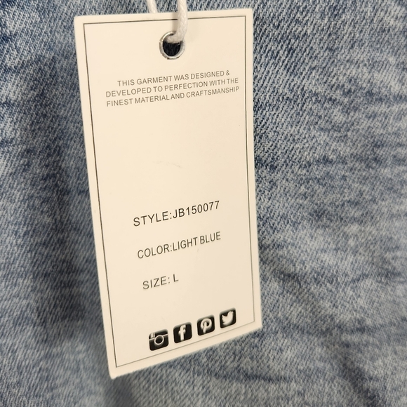 Judy Blue Classic Casual Summer Boho Raw Hem Shortalls Denim Overalls Blue Large - Picture 14 of 16